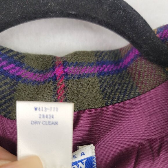 Vintage 90s Pendleton Plus Size 2X Womens Wool Plaid Blazer USA Deadstock New - Picture 9 of 11